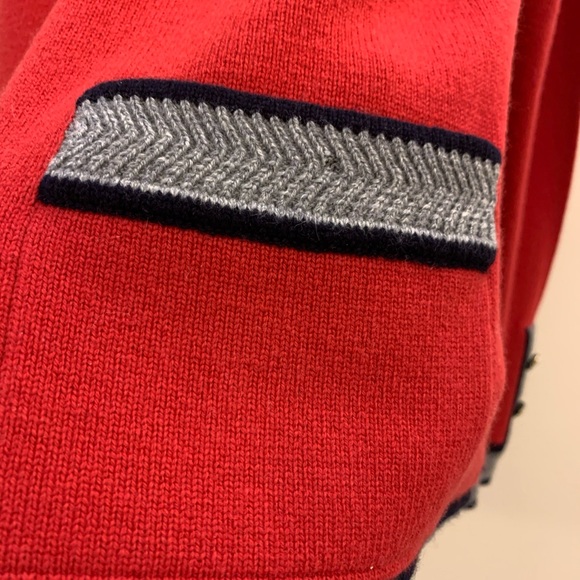 Chanel Red Women's Cashmere Cardigan Sweater - Picture 9 of 10